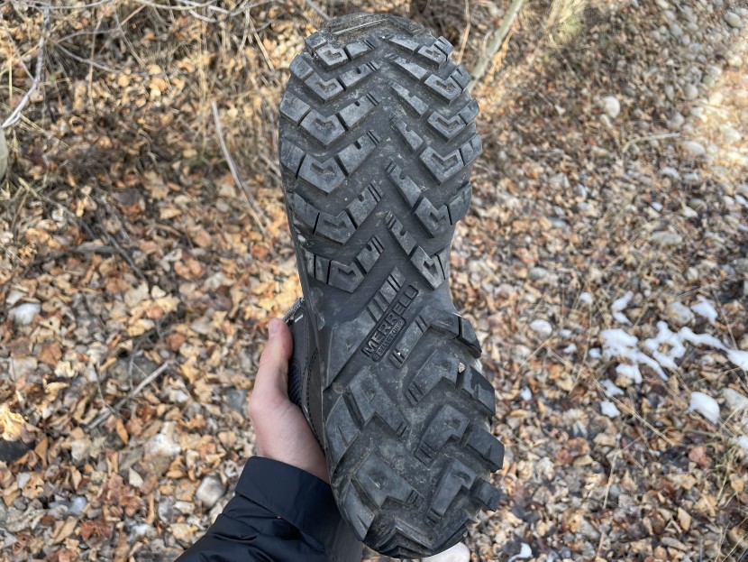 merrell thermo chill mid - the tread of the thermo chill looks like it came off the tires of a...