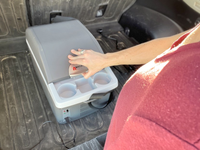 wagan 12v 14 liter personal fridge/warmer - this cooler isn't a particularly great insulator.