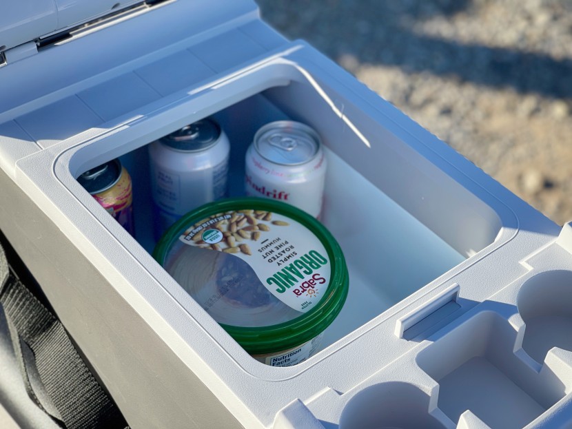 wagan 12v 14 liter personal fridge/warmer - the opening to the wagan is an odd shape that we don't love.