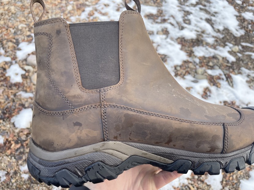 keen anchorage iii - leather scratches easily, and these boots are made almost entirely...