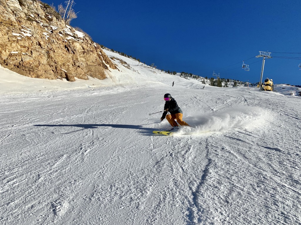 the north face freedom insulated for women - the pants are ideal for in-bounds skiing on cold days.