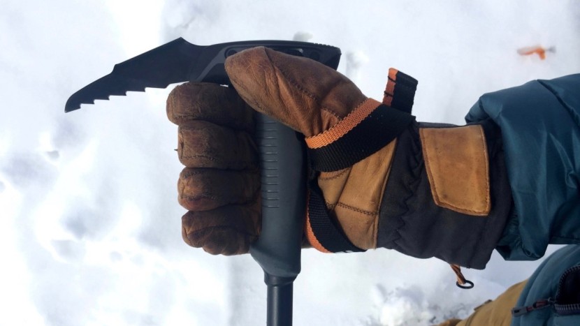 backcountry ski poles - the black diamond whippet features a removable ice pick/axe head.