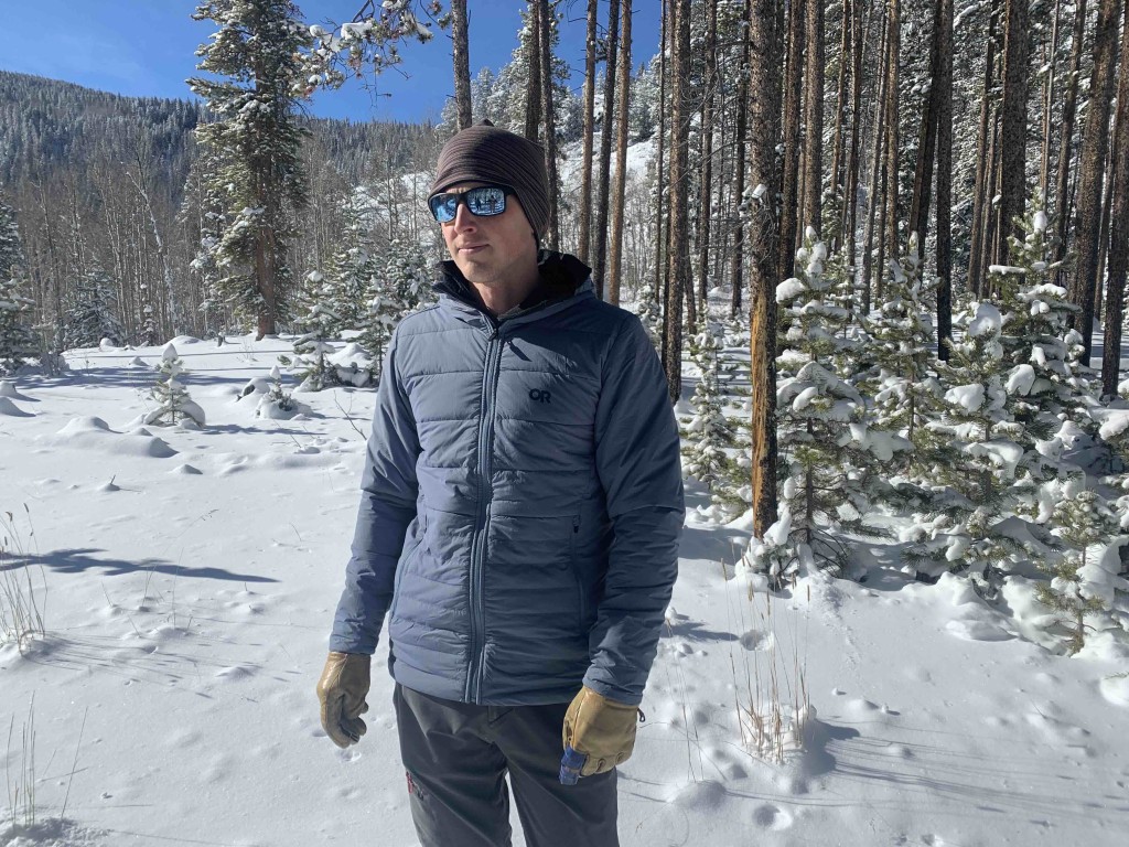 outdoor research shadow insulated - the or shadow is warm and comfortable but a little on the heavy side.