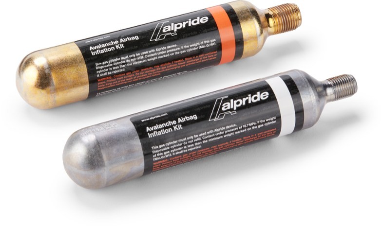 the alpride 2.0 system utilizes two cartridges: one filled with...