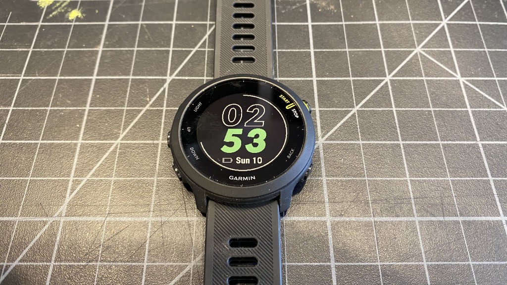 garmin forerunner 55 - the garmin 55 sports a vivid color screen but lacks the pixel...