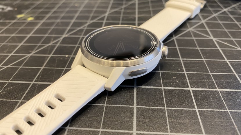 coros apex - a side profile of the coros apex showing the singular button and...