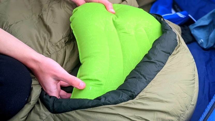 trekology aluft 2.0 - the aluft inflates a little larger than other backpacking pillows...
