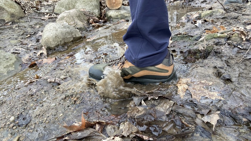 merrell moab speed low - our pair was not waterproof, so splashing through puddles was a...