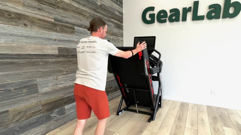 bowflex treadmill 22 - the treadmill 22 is a big machine. thankfully, the tread deck folds...