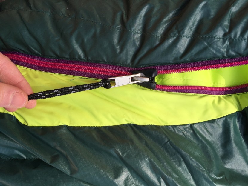 nemo disco 15 for women - we like the disco's anti-snag zipper pull.