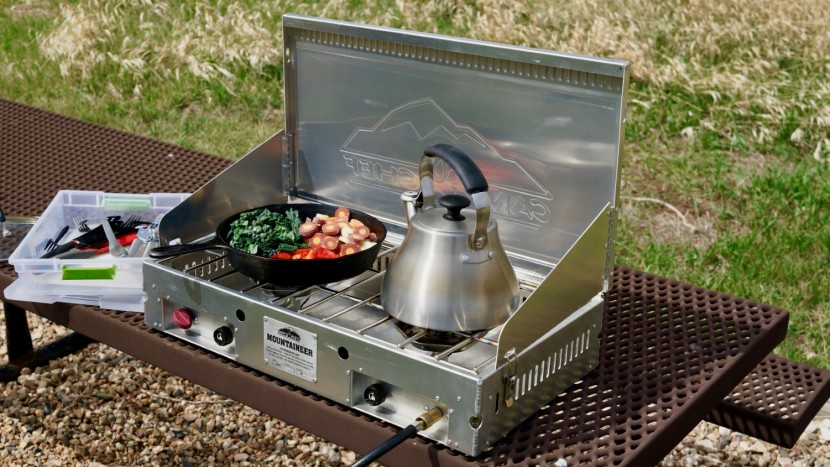 camping stove - the bombproof mountaineer made camp cooking as easy as cooking in...