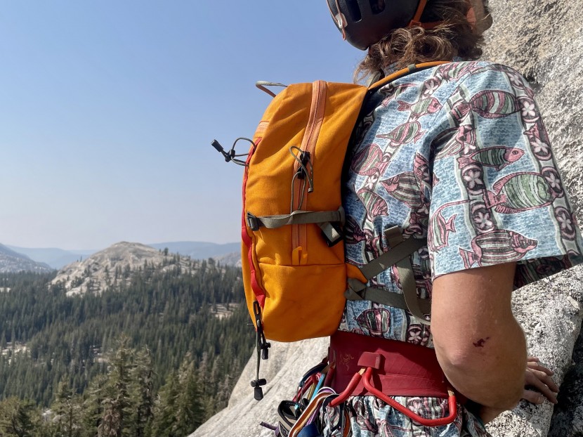 mystery ranch skyline 17 - removing the side and top straps, and the ice axe attachments (seen...