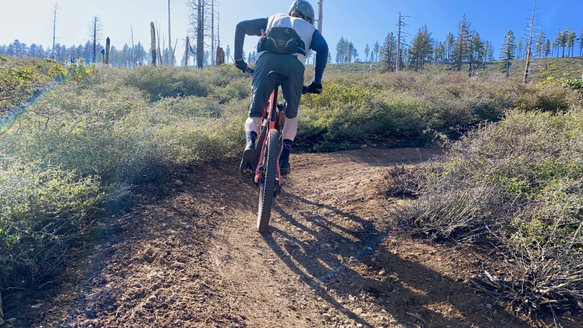 specialized ground control grid t7 - out of the saddle on a steep corner in pretty loose conditions and...