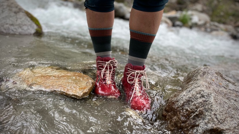 altra lone peak all-wthr mid for women - the water-resistant technology kept our feet dry and warm during...