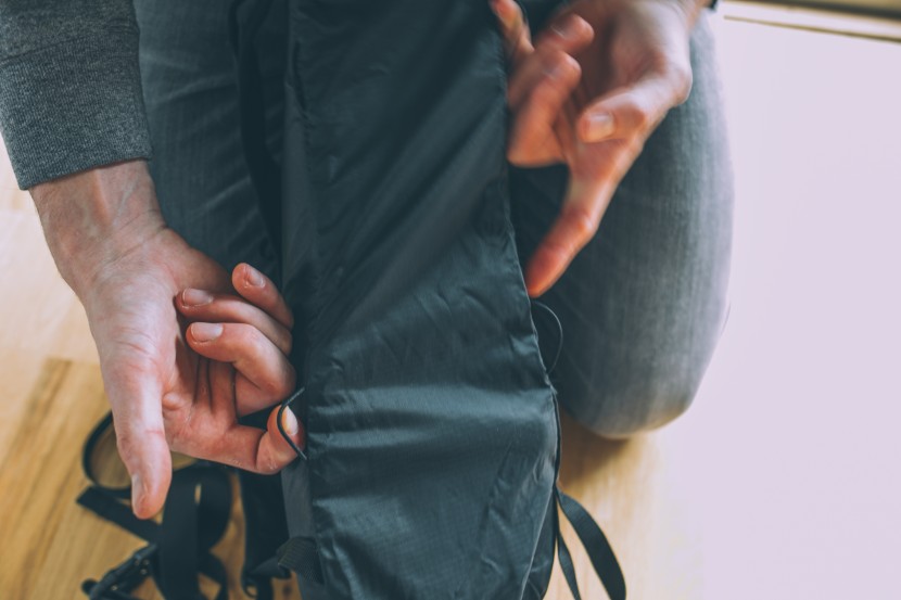 tiny cord loops helpful for strapping gear to the pack or even...