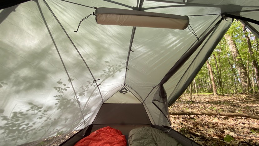 sea to summit telos tr2 - the lightbar (at top) is a unique feature among backpacking tents.