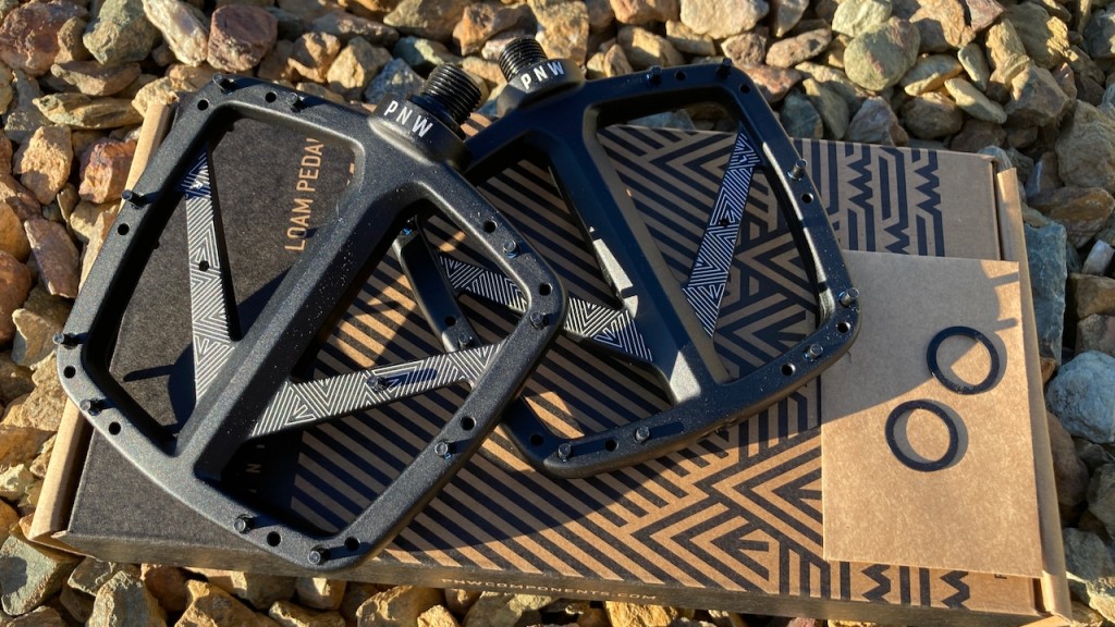 pnw loam pedal - the box includes two spacers but no replacement pins.