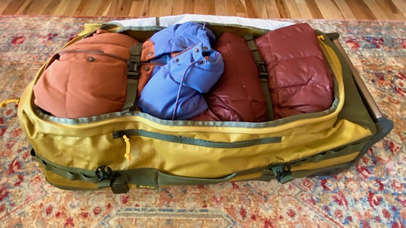 fully packed with room to spare, the 34" rei co-op big haul recycled...