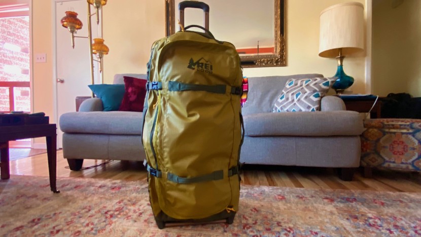 rei co-op big haul recycled rolling duffel 34" - the fully packed 34-inch rei co-op big haul rolling duffel: a...