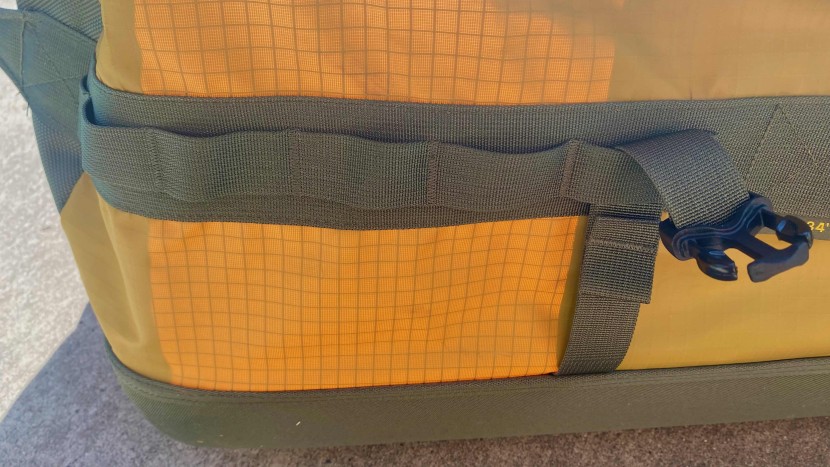 rei co-op big haul recycled rolling duffel 34" - lash loops are affixed around the outer edges of the big haul...