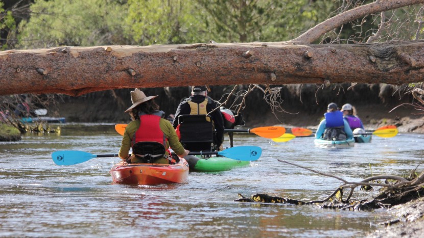 kayak - there are many obstacles you may face as floating downstream, and...