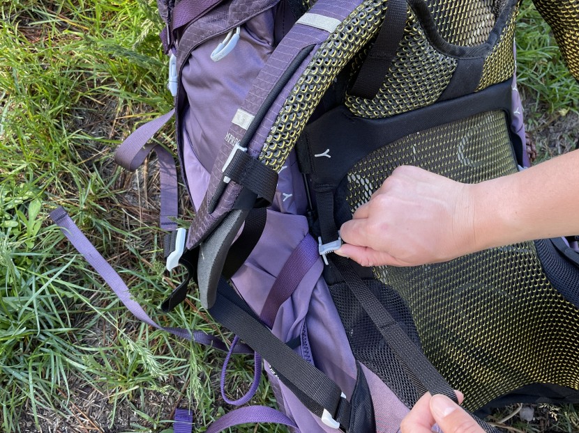 osprey aura ag 65 - the sliding torso adjustment on the aura ag is one of the easiest to...