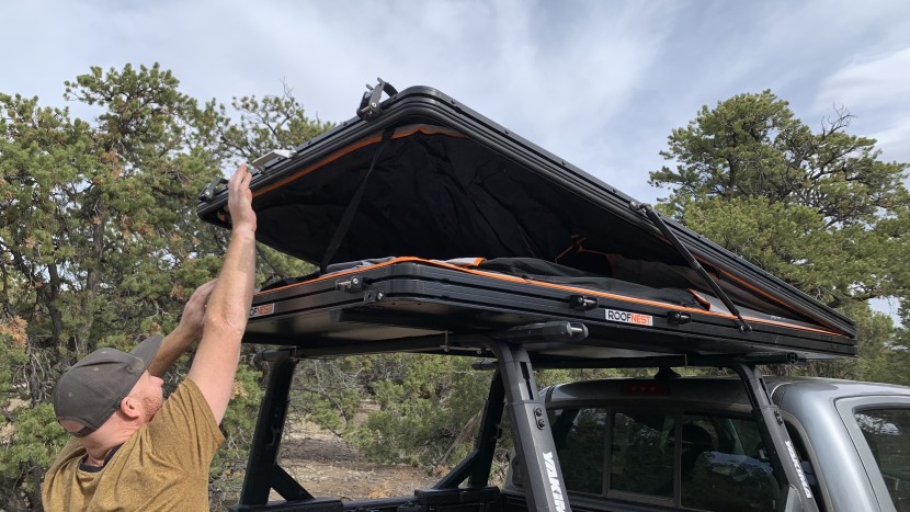 rooftop tent - no need to worry about a cover for the hardshell models because they...