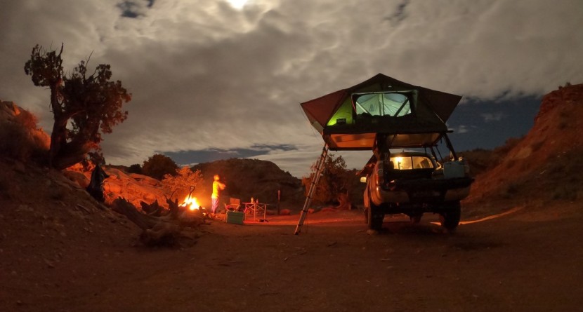 rooftop tent - the cvt bachelor is designed for two people but we wouldn't exactly...