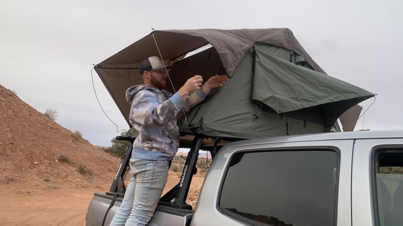 setting up the rain fly or the awnings adds a bit of time to the...