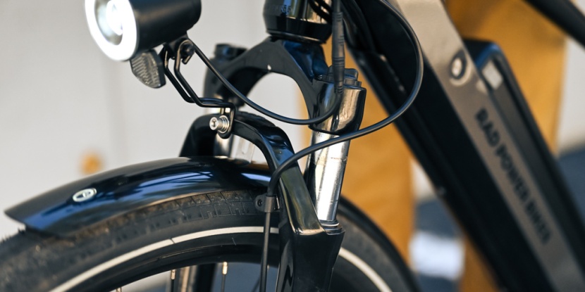 rad power radcity 5 plus - the 50mm suspension fork works well and helps provide a super smooth...