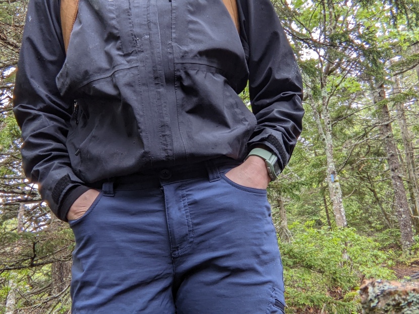 eddie bauer women's guide pro pants - the front pockets are big enough to shield your hands from the wind...