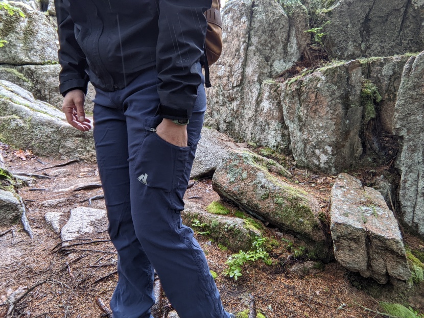 eddie bauer women's guide pro pants - though well-placed and secure with a zipper, the thigh pockets...