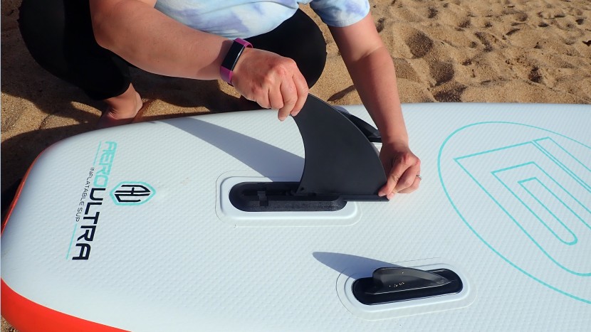 bote breeze aero - a large, detachable, center fin provides stablity and increases ease...