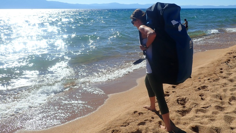 tahe beach sup-yak - a bigger bag is necessary to fit the board, paddle, additional kayak...