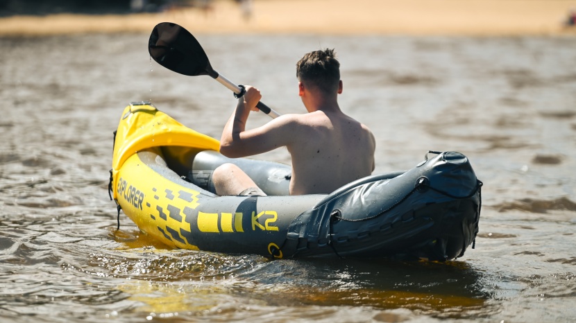 intex explorer k2 - the length of the explorer k2 is better at accommodating the leg...