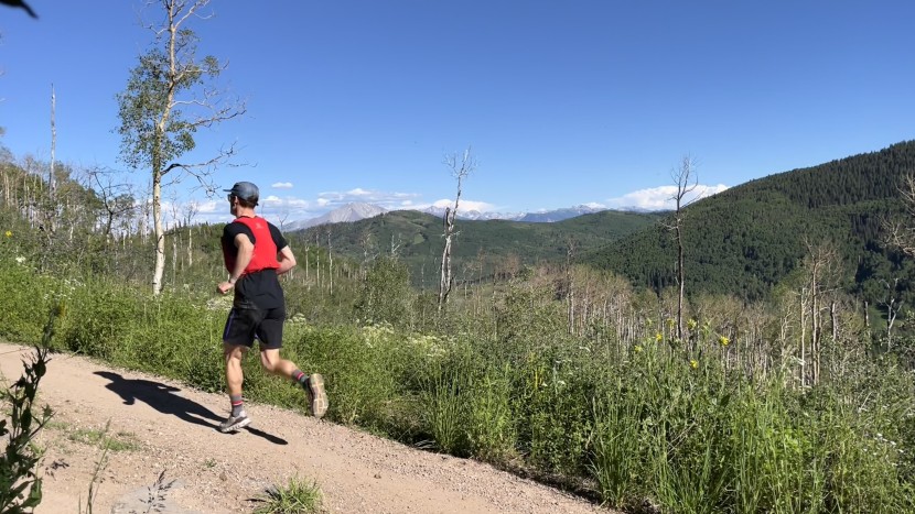 salomon sense pro 5 - a kangaroo pocket across the entire lower back makes storing an...