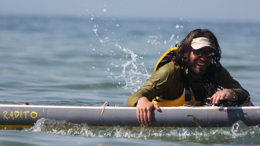 life jacket - we tested how easy it was to climb back onto our board when wearing...