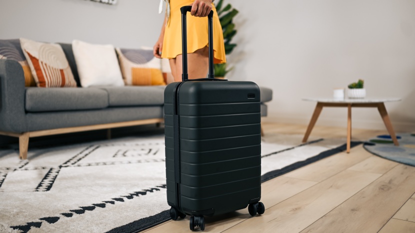 carry on luggage - the away the carry-on stands photo-ready and armed with a slew of...