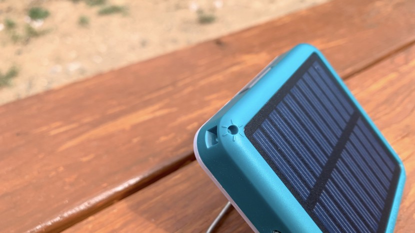 biolite sunlight - the small hole in the upper left corner of the solar panel side of...