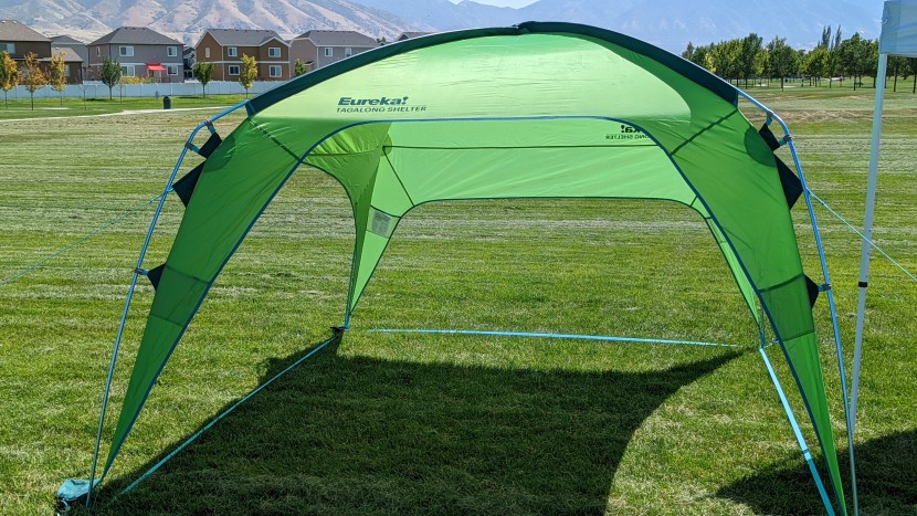 eureka tagalong shelter - on grass, sand or dirt, we feel using the guy-lines is a must in...