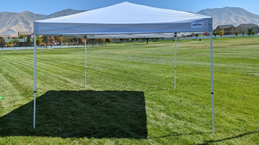 caravan canopy v-series - even though it sits lower than similar 10x10 canopies, the caravan...