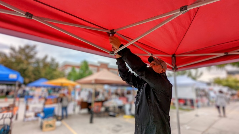 eurmax standard 10x10 - at its full height, the eurmax offers seven feet of clearance from...