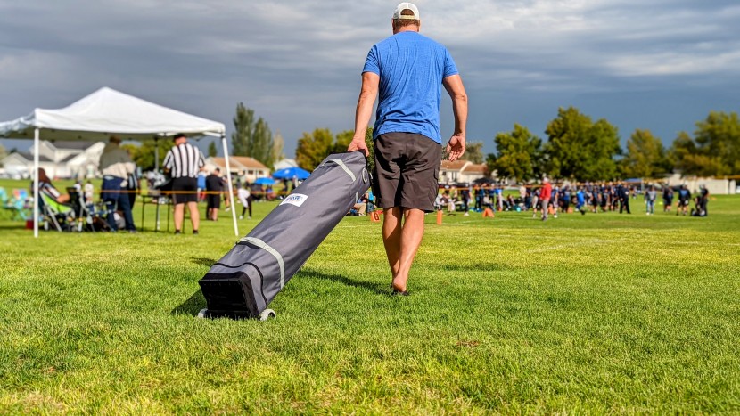 canopy tent - the e-z up is perfect for any sideline event. one of our determining...