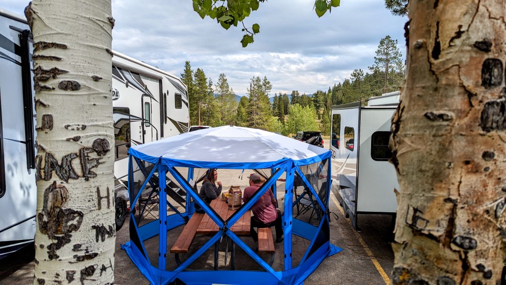 clam outdoors quick-set escape - we feel this is one of the more livable canopy tents on  the market...