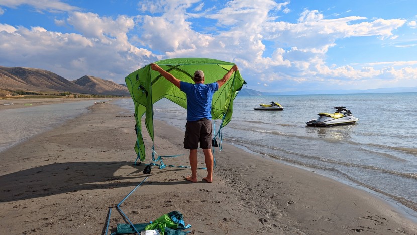 eureka tagalong shelter - during our tests we were often left to set up the tagalong on our...