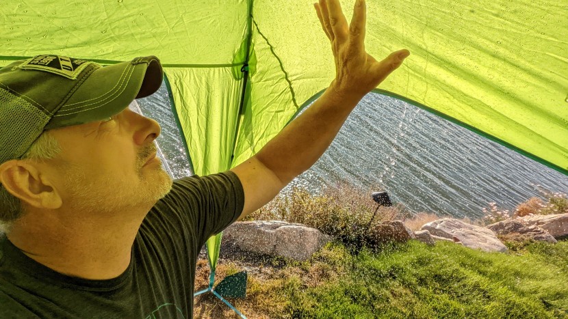 eureka tagalong shelter - the canopy's valances hang very low off of the canopy ceiling. this...