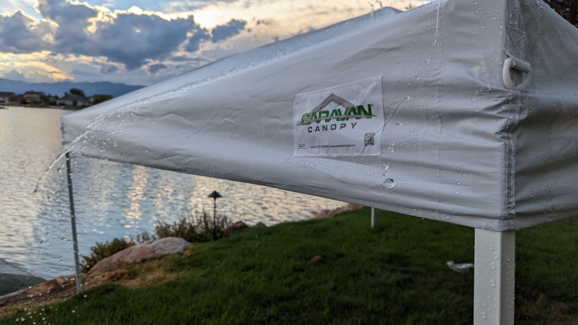 all of the seams on the caravan are double-stitched to reduce the...