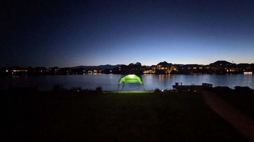 eureka tagalong shelter - we often kept the lamp turned on at night so we could find our way...