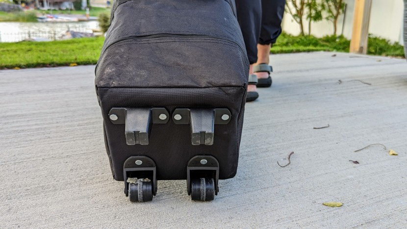 caravan canopy v-series - both the wheels and the rest studs are mounted more than a inch...