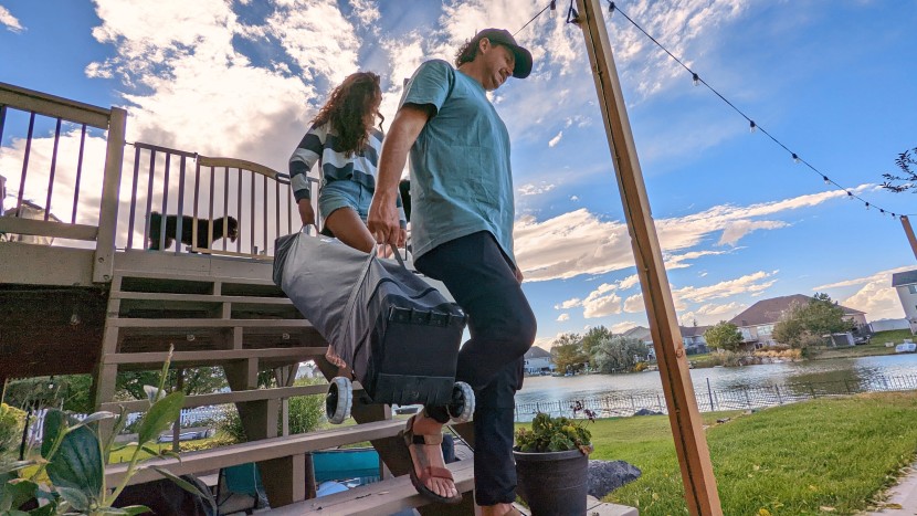 e-z up pyramid - when the roller bag isn't appropriate, the e-z up can be easily...